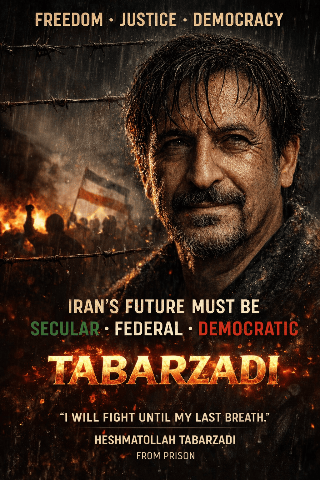 Statement by Heshmatollah Tabarzadi from prison